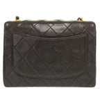 Chanel Mini Quilted Lambskin Leather Black 4 Gold Chain Shoulder Bag — view 2