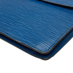 Louis Vuitton Epi Montaigne 27 Second Bag Clutch Toledo Blue Leather — view 5