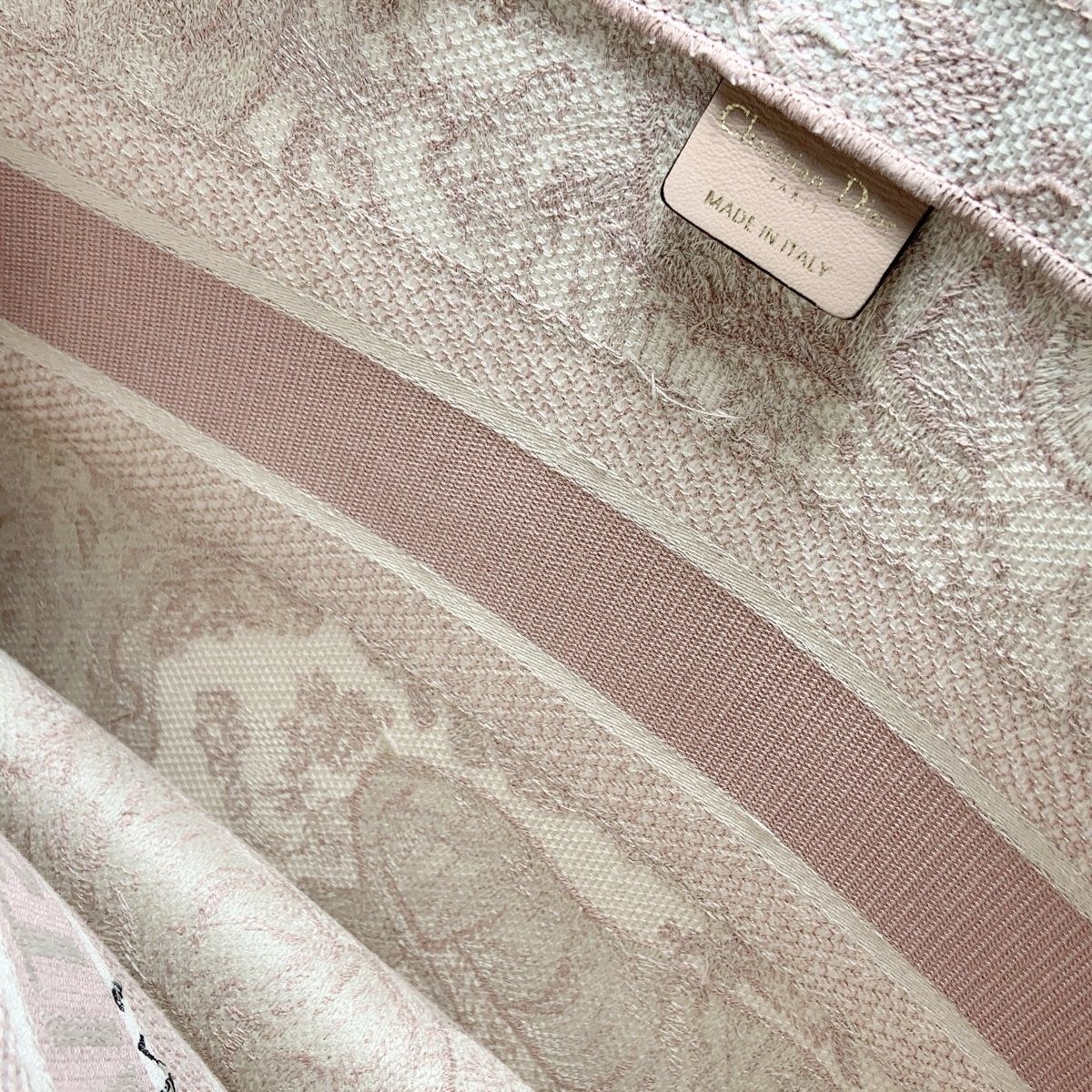 Christian Dior Toile de Jouy Embroidered Book Tote Small Bag M1296 Ztdt Pink — view 7