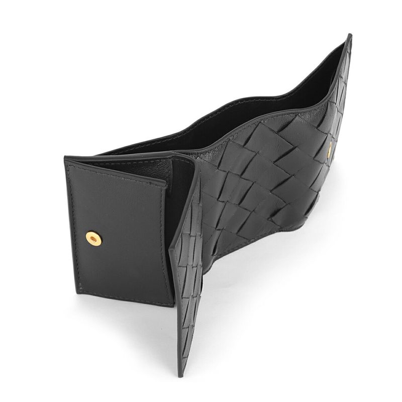 Bottega Veneta Trifold Wallet Tiny Black — view 7