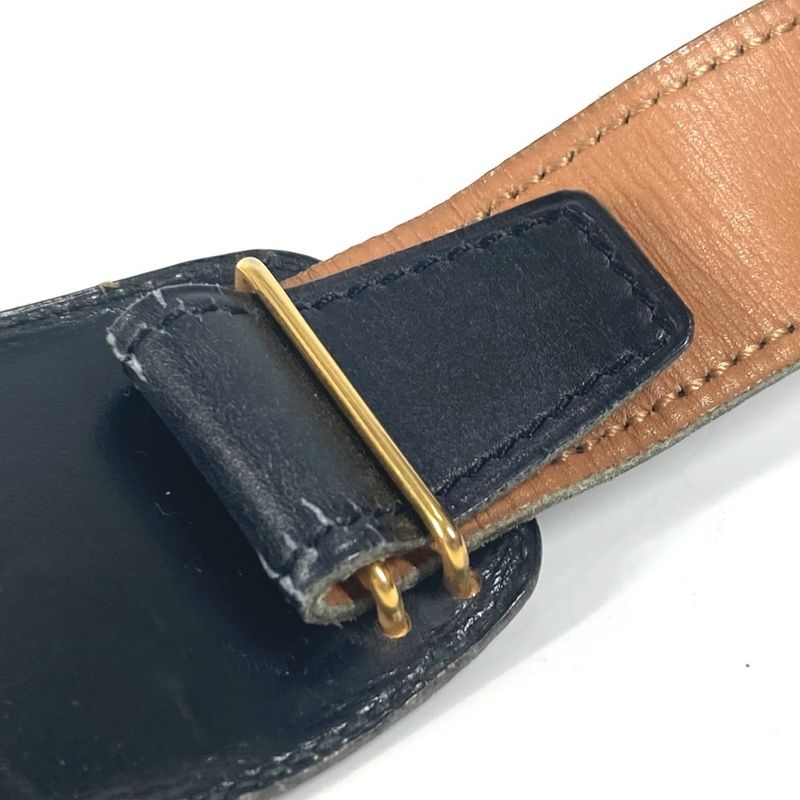 Hermes Belt Vintage Buckle Leather Black — view 8