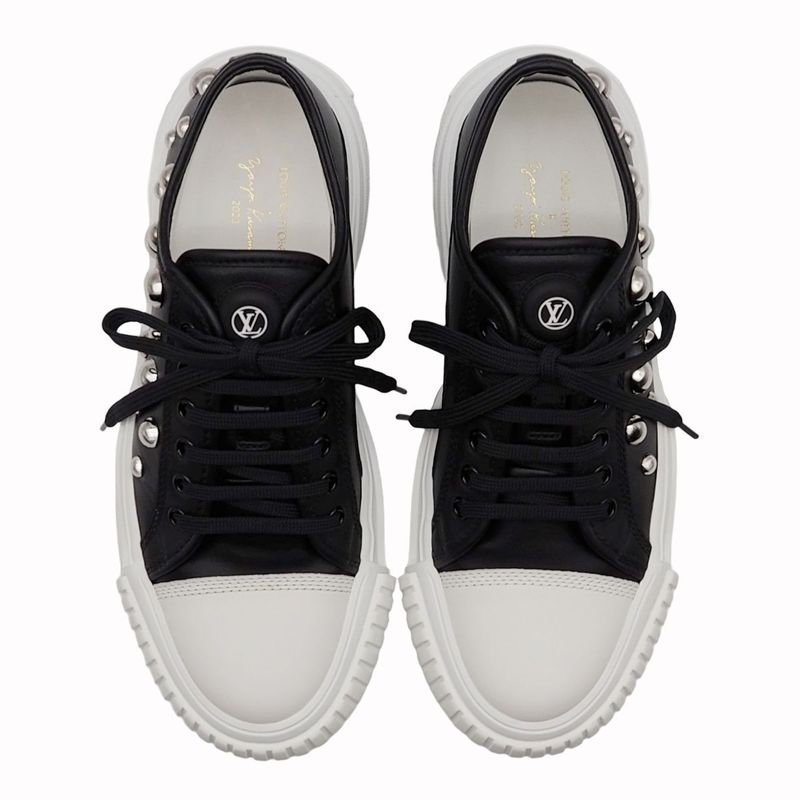 Louis Vuitton Yk Squad Line Sneakers Shoes Yayoi Kusama Black — view 3