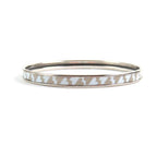 Hermes Carte A Jouet Orfevre Blanc Platine Current Enamel Bracelet Bangle — view 5