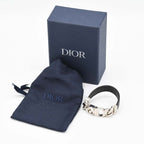 Christian Dior Bracelet CD Logo Accessory Black And Silver Color — view 7