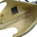 Celine C Macadam Pattern Canvas Leather Gold Hardware Olive Green Shoulder Bag — view 4