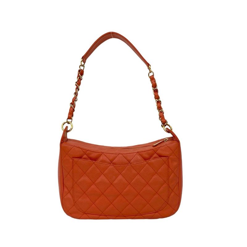 Chanel Quilted Caviar Leather Semi-One Shoulder Bag Handbag