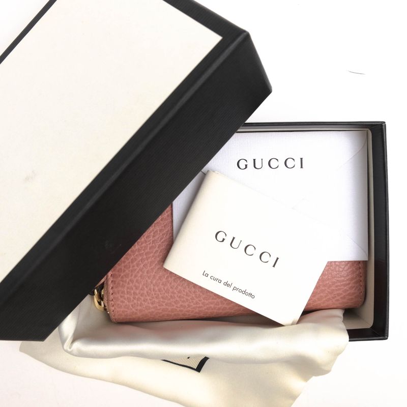 Gucci Wallet Women Leather Pink Swing Coin Case — view 9