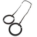 Hermes Mikado Horn & Lacquer Necklace Lacquerwood Gray Pink Green 1400 — view 4