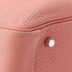 Hermes Lindy 34 Shoulder Bag Taurillon Clemence Crevette Silver — view 9