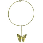 Christian Dior Necklace Choker Jewelry Accessories Small Butterfly Motif GP — view 3