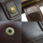 Louis Vuitton Bifold Wallet Compact Zip Damier Ebene Brown Gold Hardware — view 6