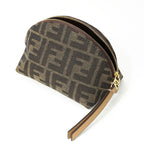 Fendi Pouch Brown FF Jacquard Fabric — view 5