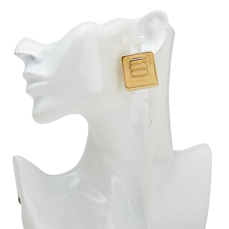 Chanel Perfume Bottle Gold Clear Plated Plastic — view 7