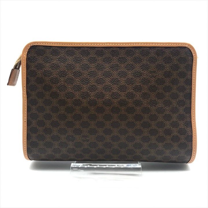 Celine Macadam Triomphe Clutch Brown — view 2
