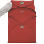 Hermes Bastia Evercolor Rouge Coup Silver Hardware Coin Case