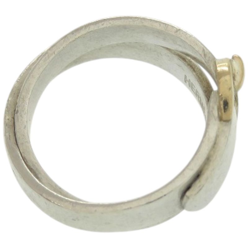 Hermes Double True 48 Size 8 Silver 925 18K Gold Ring 0222 — view 5