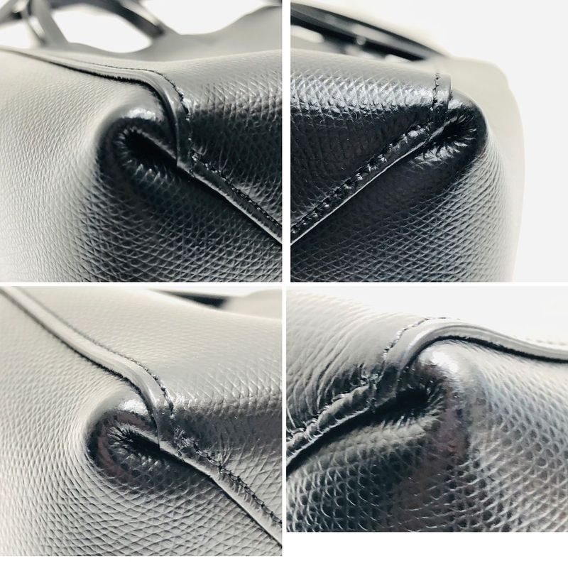 Celine Vertical Cabas Small 2-Way Bag Black Leather Tote Crossbody — view 9