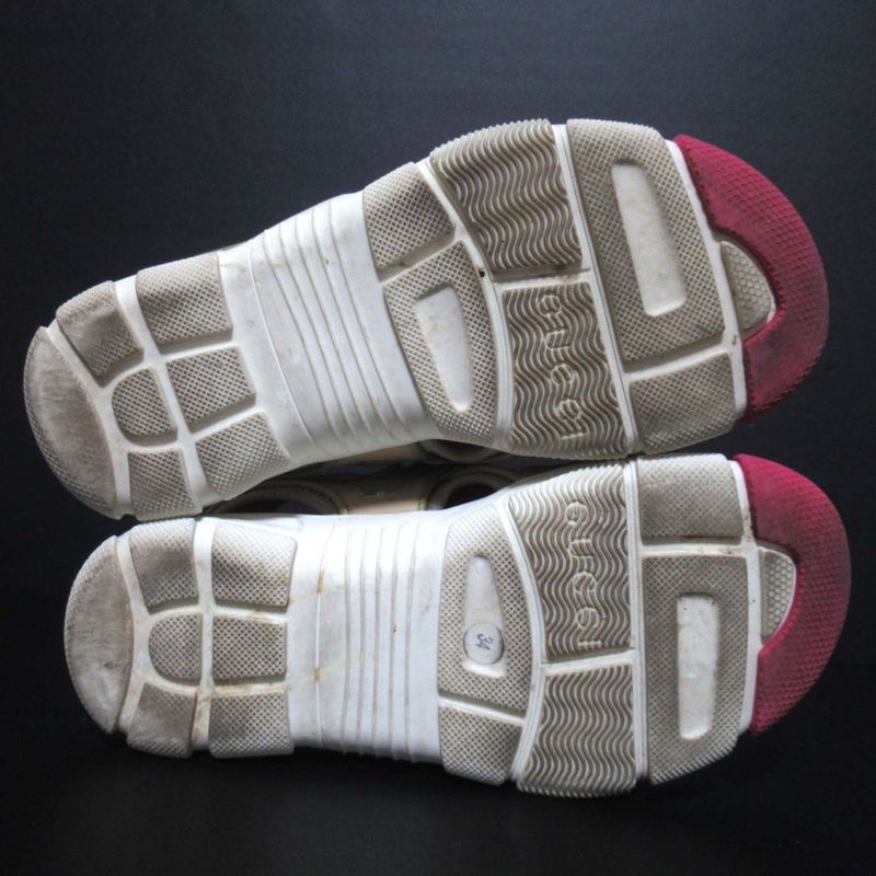 Gucci Mesh Velcro Sandals Size 34 Beige Multicolor — view 8