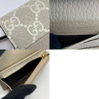 Gucci Marmont Double G Mini Wallet Denim Xleather Black Bifold — view 8