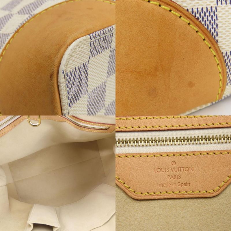 Louis Vuitton Tote Bag Hampstead MM Damier Azur Nubuck White — view 6
