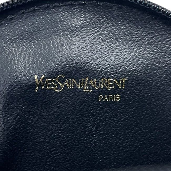 Yves Saint Laurent Coin Case Black Purse Leather — view 6