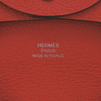 Hermes Bastia Evercolor Rouge Coup Silver Hardware Coin Case