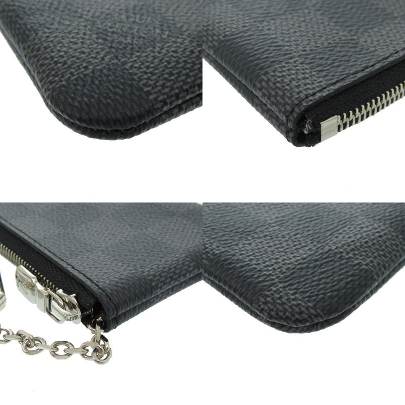 Louis Vuitton Pochette Cles Damier Graphite Coin Case Wallet 0798 — view 6
