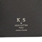Louis Vuitton Portefeuille Plaza Taiga Noir Black Long Wallet — view 6