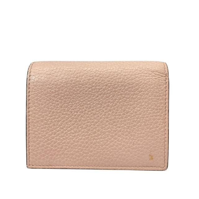 Gucci Animalier Bee Fold Wallet Compact Mini Leather Pink — view 2