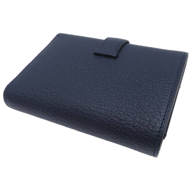 Hermes Trifold Chevre Navy Wallet — view 4