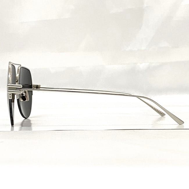 Bottega Veneta Sunglasses Silver Gray Mirror — view 4