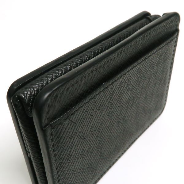 Louis Vuitton Taiga Coin Purse Noir Black RFID Case — view 3