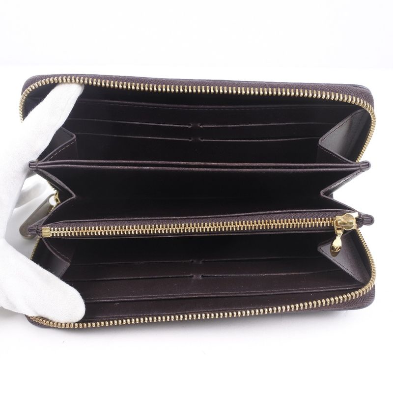 Louis Vuitton Zippy Wallet Round Zipper Monogram Vernis Amarante Wine — view 6