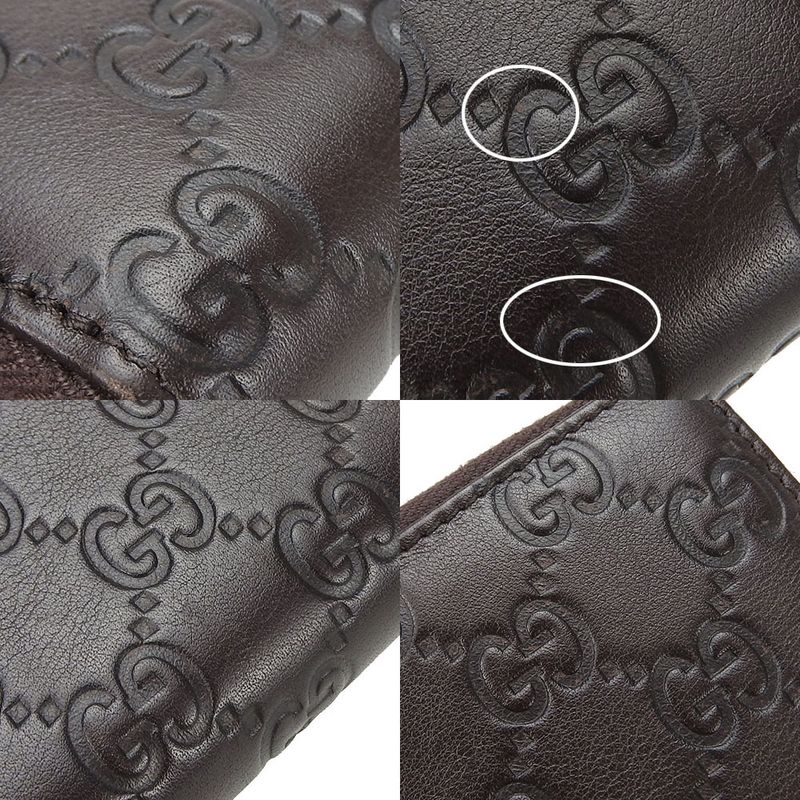 Gucci Long Wallet GG Leather Brown Dark Gold Hardware Guccissima — view 8