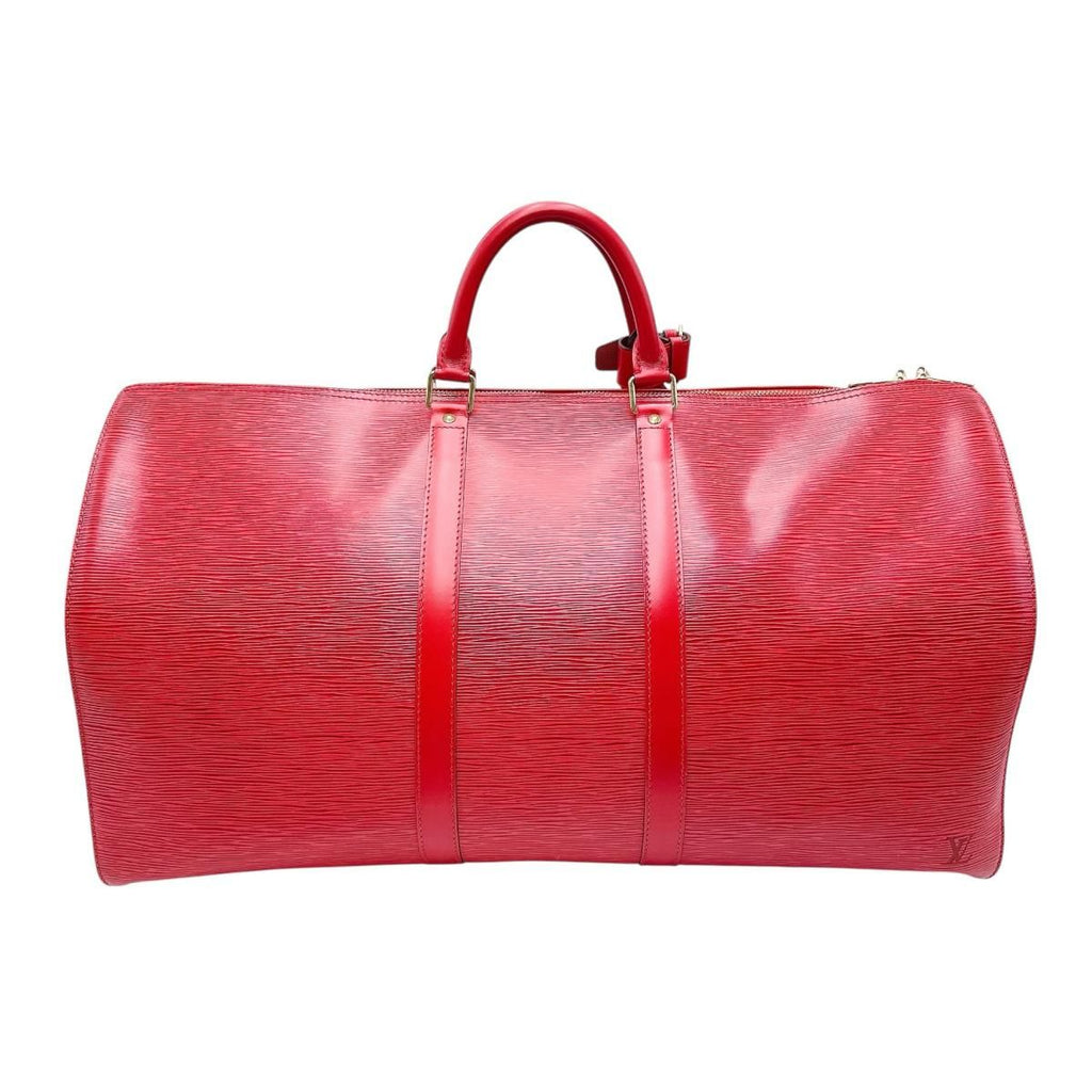 Louis Vuitton Epi Travel Bag Keepall 55 Boston Red — view 2