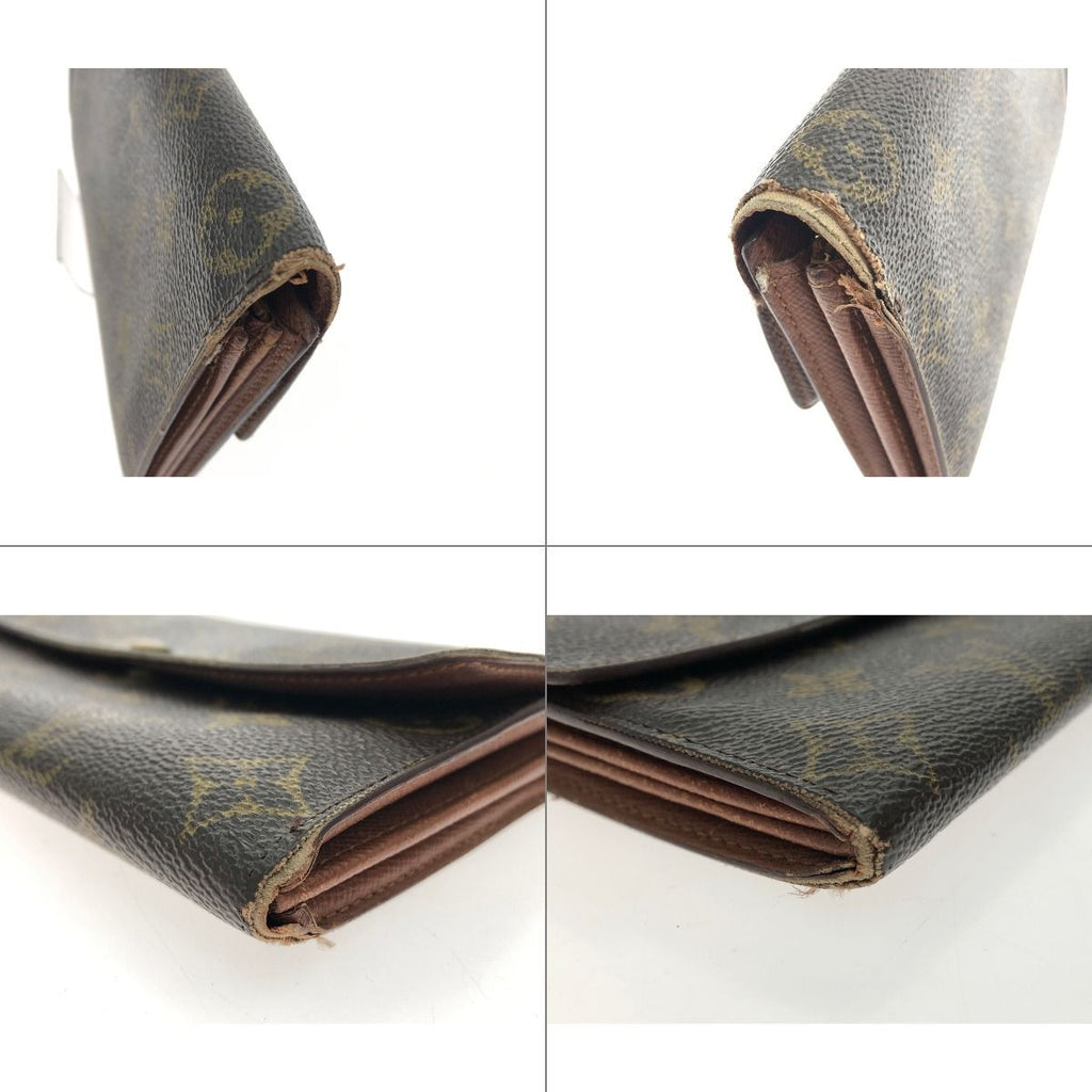 Louis Vuitton Long Wallet Monogram Porte Monnaie Credit Brown — view 9