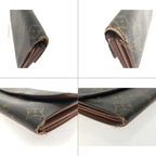 Louis Vuitton Long Wallet Monogram Porte Monnaie Credit Brown — view 9