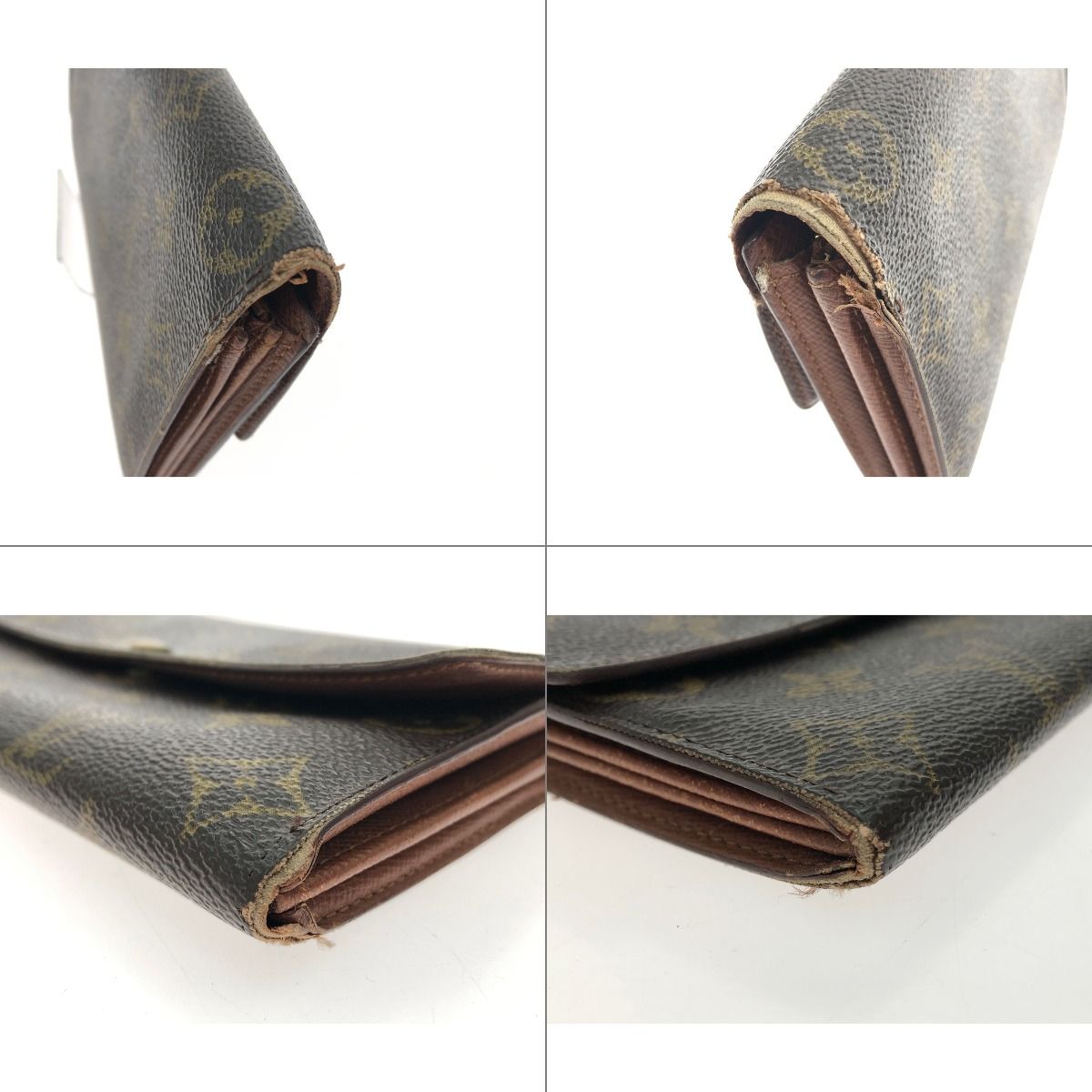 Louis Vuitton Long Wallet Monogram Porte Monnaie Credit Brown — view 9