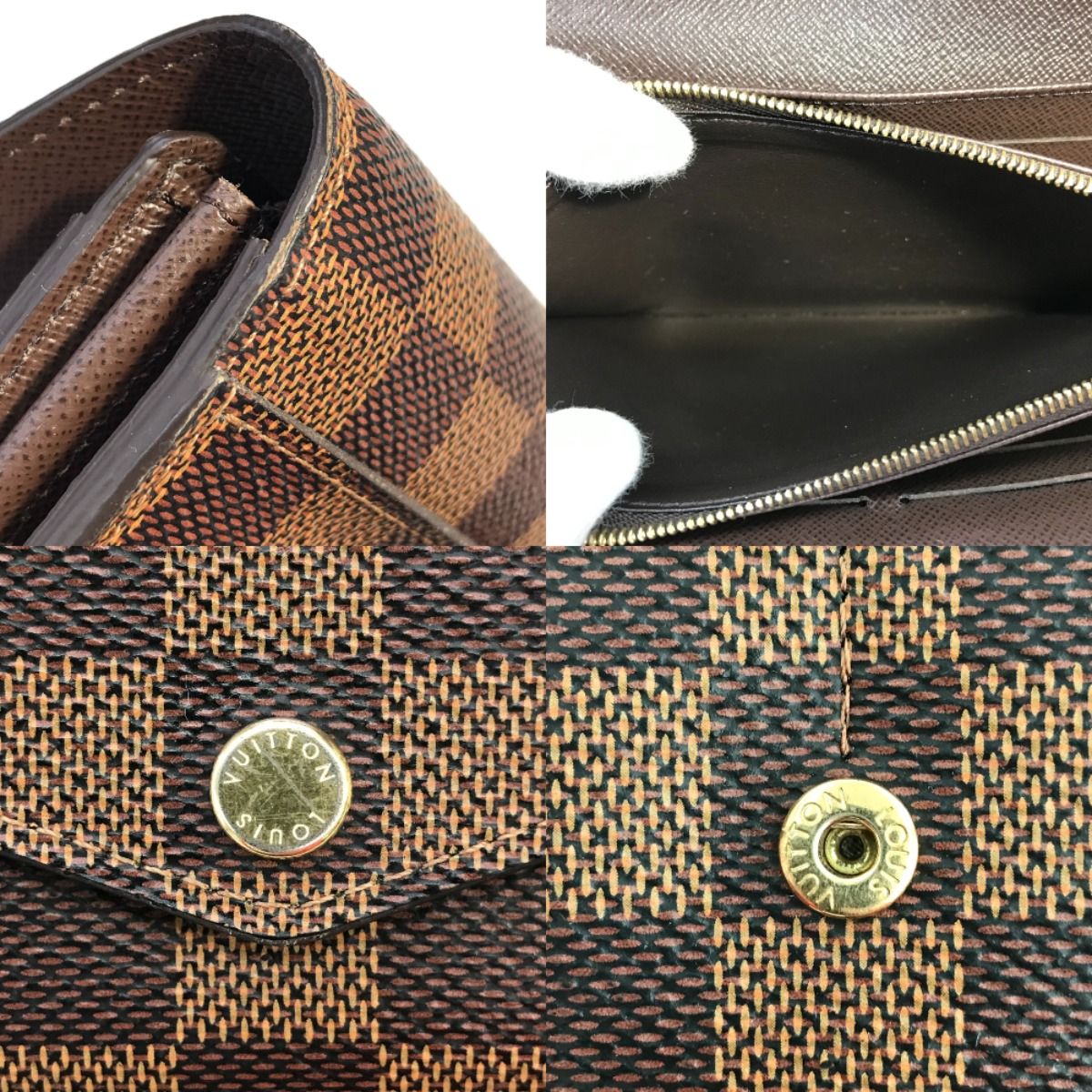 Louis Vuitton Long Wallet Portefeuille Sarah Damier Ebene Pocket — view 9