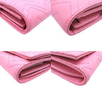 Gucci Compact Wallet GG Marmont Bifold Leather Pink 0052 — view 4