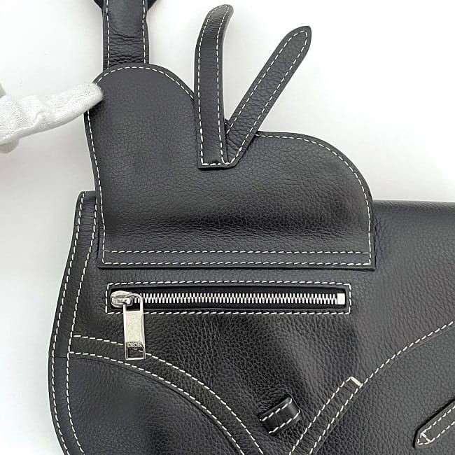 Christian Dior Body Bag Shoulder Black Saddle — view 6