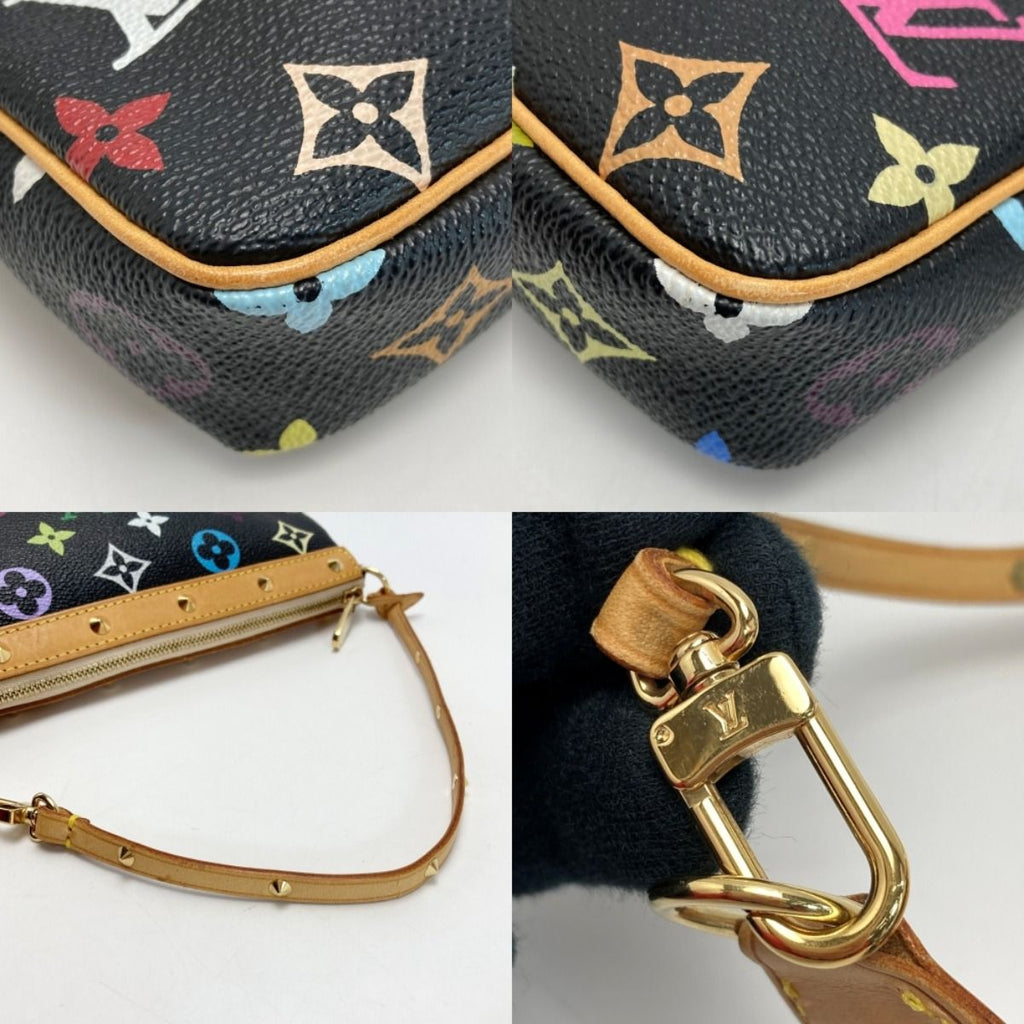 Louis Vuitton Monogram Multicolor Pochette Accessory Noir — view 6