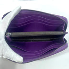 Bottega Veneta L Shaped Zipper Long Wallet In Purple Intrecciato — view 6