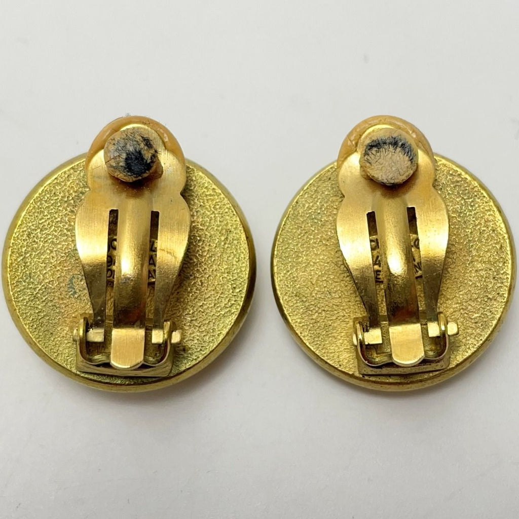 Chanel Plated Faux Pearl 94 a Gold Vintage Earrings — view 6