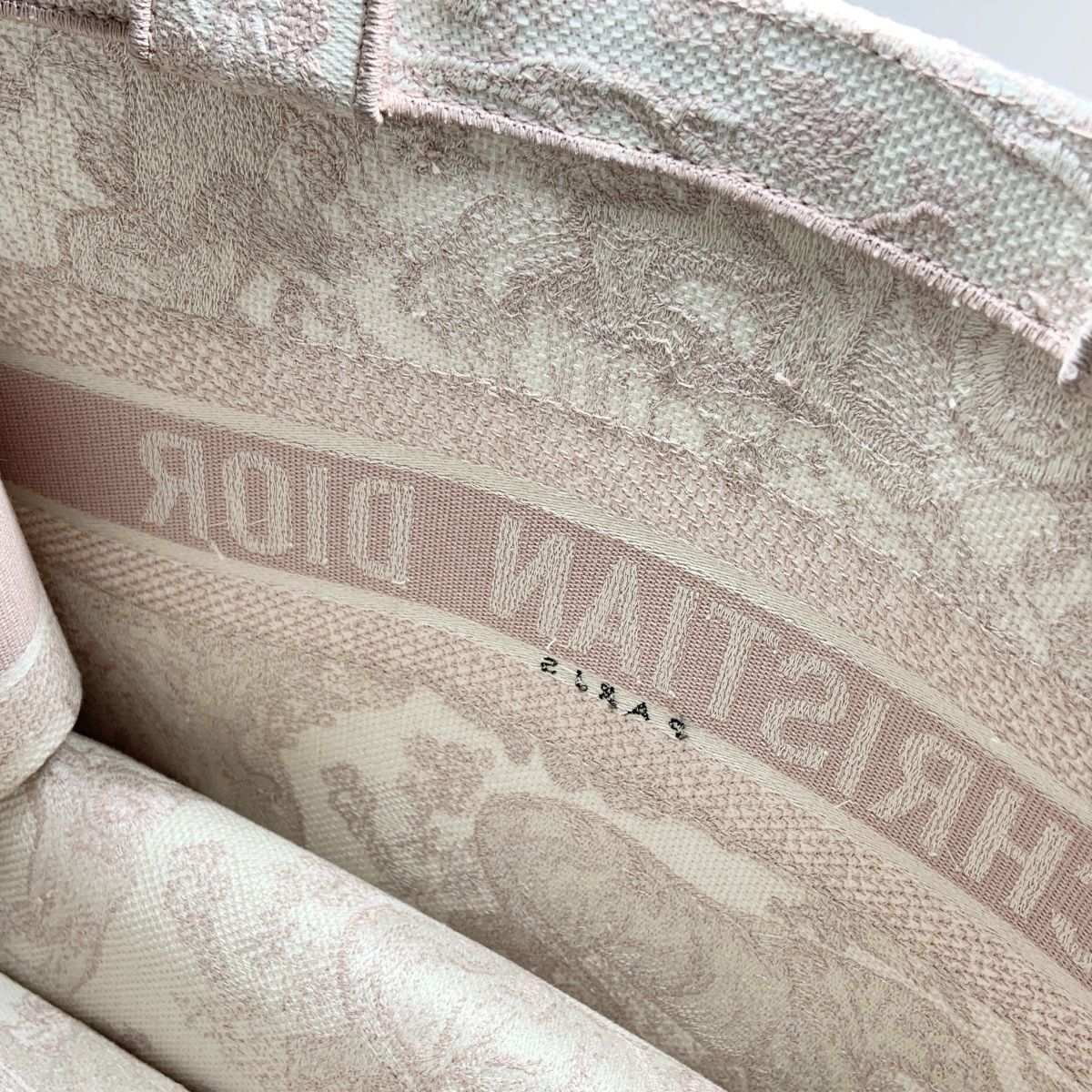 Christian Dior Toile de Jouy Embroidered Book Tote Small Bag M1296 Ztdt Pink — view 6