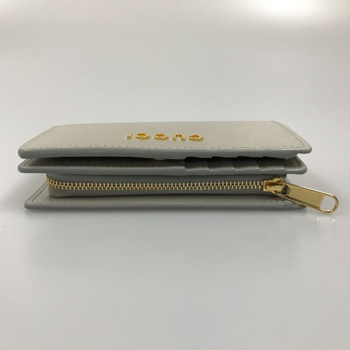 Gucci Bifold Wallet Script Zip Around Light Gray — view 6