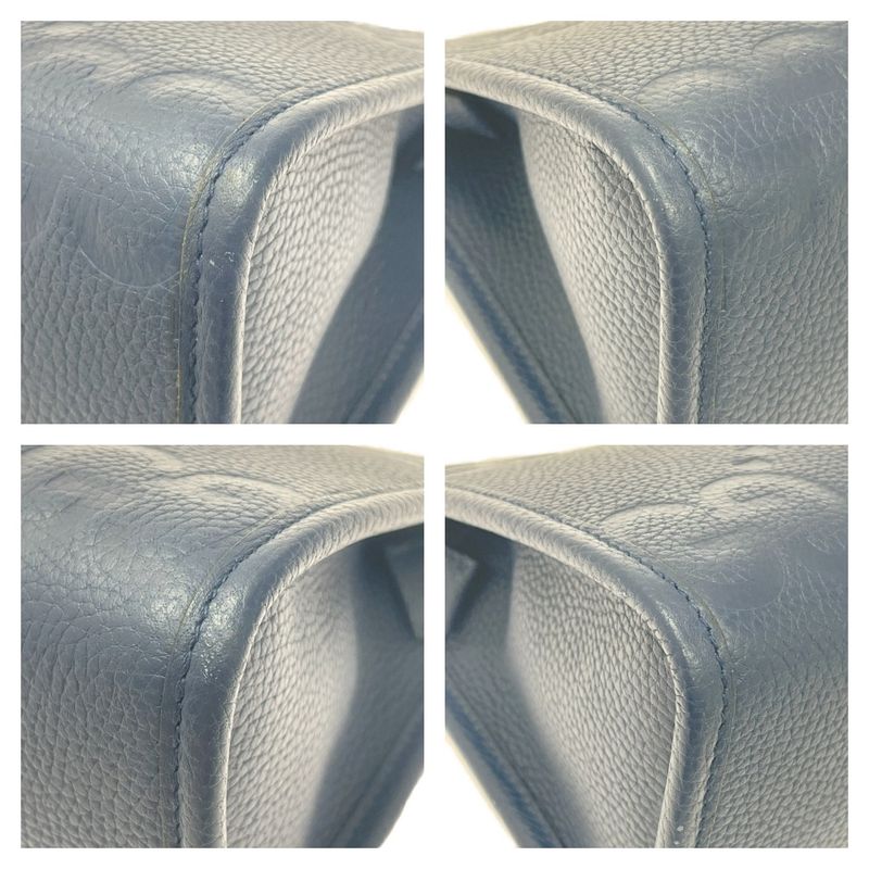 Gucci 739490-2067 Leather Jumbo GG Silver Hardware Second Bag Blue — view 7