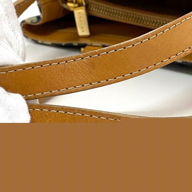 Celine Handbag Navy Blue Beige White C Macadam — view 8