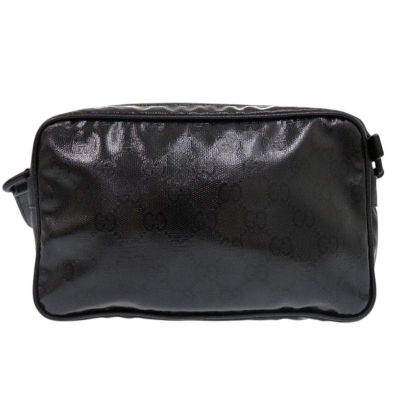 Gucci GG Crystal Leather Black Shoulder Bag 0458 — view 2