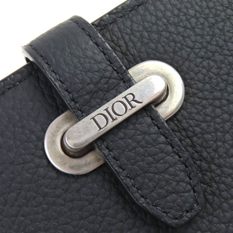 Dior 2 ken Normandie Logo Leather Card Holder — view 8
